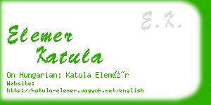 elemer katula business card